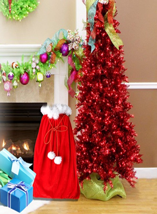 ARAD Velvet Santa's Gift Sack with Cord Drawstring - Image 4